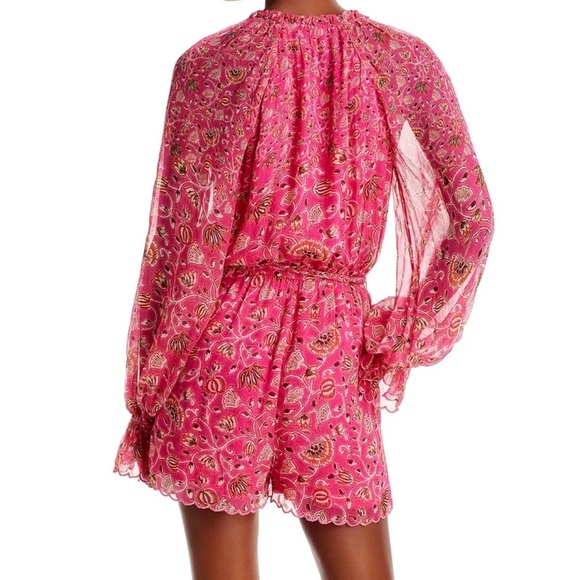 Hemant & Nandita Nara Romper With Braided Belt in Tulip Pink Large New! - Picture 2 of 11